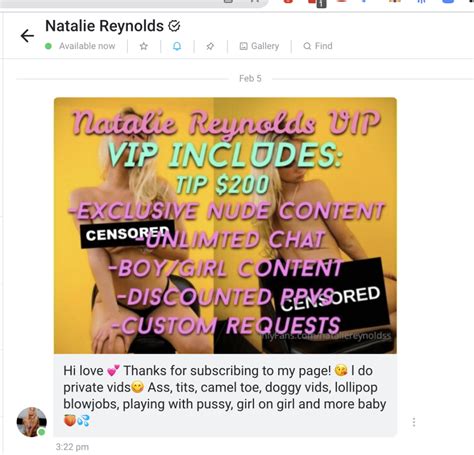 natalie leaked nudes|Natalie Reynolds Nude Onlyfans Blonde Tiktok BJ Leaked Video